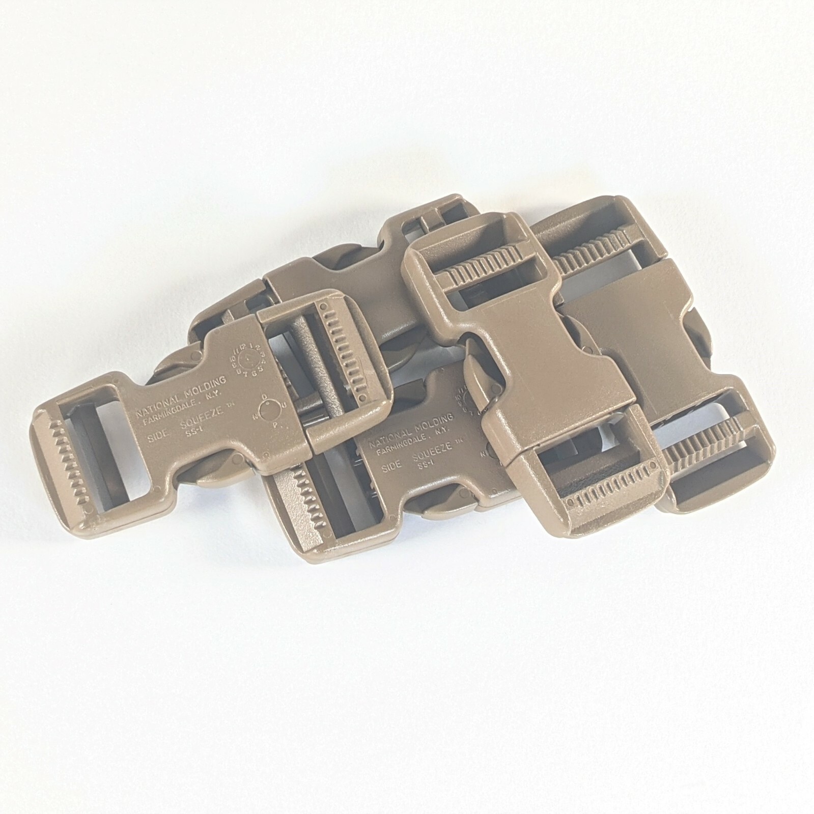 (2 Pack) 1” inch(25mm) Quick Side Release Buckle – Dual-Side Adjust – USA Made 