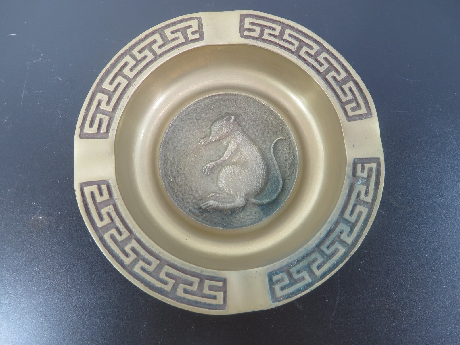 Vintage Brass Ashtrays Chinese New Year Zodiac Symbols Astrological Set Of 6