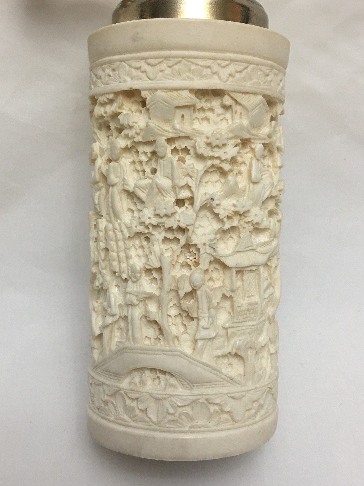 Chinese Carved Resin Pepper Grinder