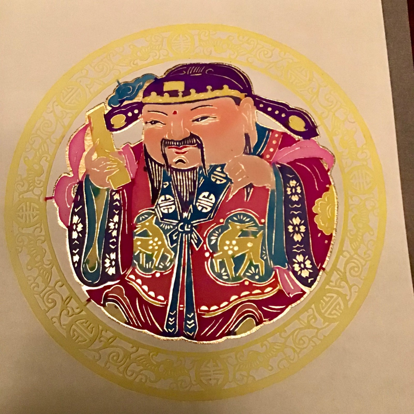Portfolio of 4 Chinese Folk Painted Paper-Cuts READ