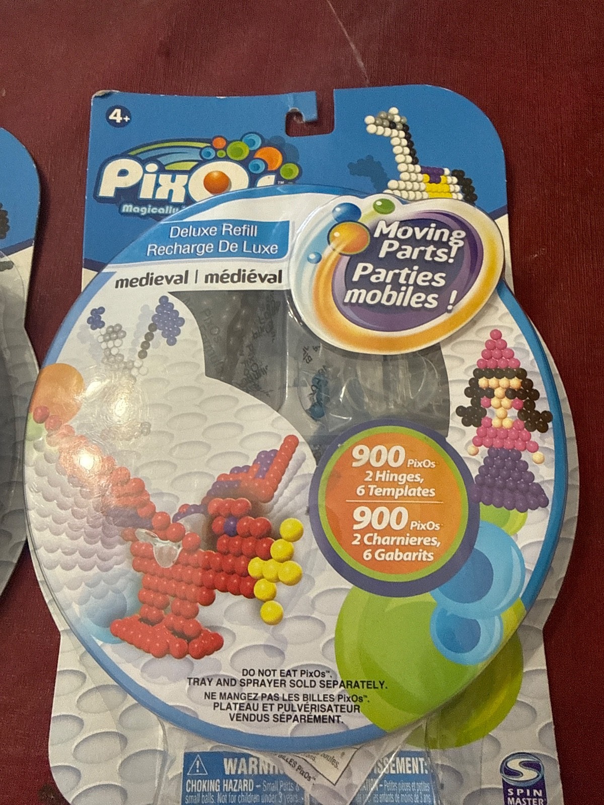 Lot Of 2 SpinMaster PixOs Medieval Refill Packs 900 Pieces Dragon Princess 2009