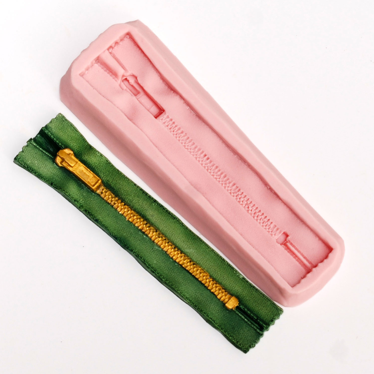 Silicone Zipper Mold Food Safe Fondant Chocolate Candy Craft Resin Clay (558)