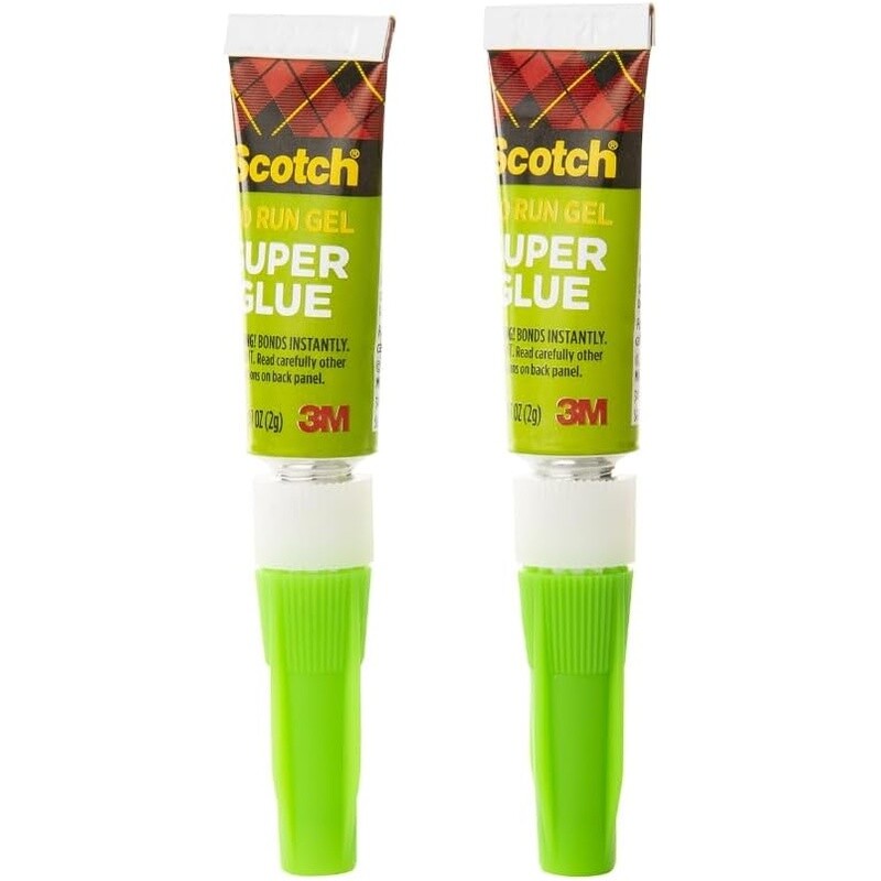 Super Glue Gel 2-Pack Dries Quickly Permanent Hold Wood Metal Plastic Glass New