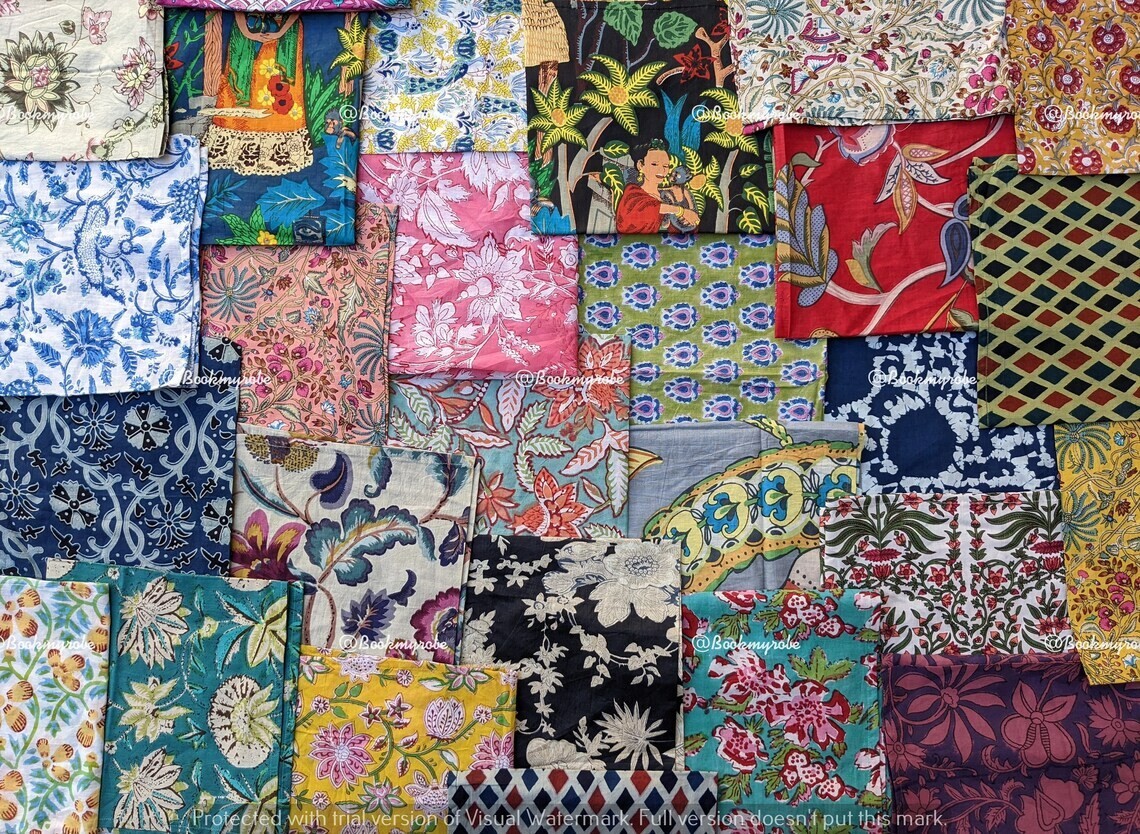 100 Mix Charm Pack Cotton Squares Patchwork Quilting Fabric Bundle Scraps Craft