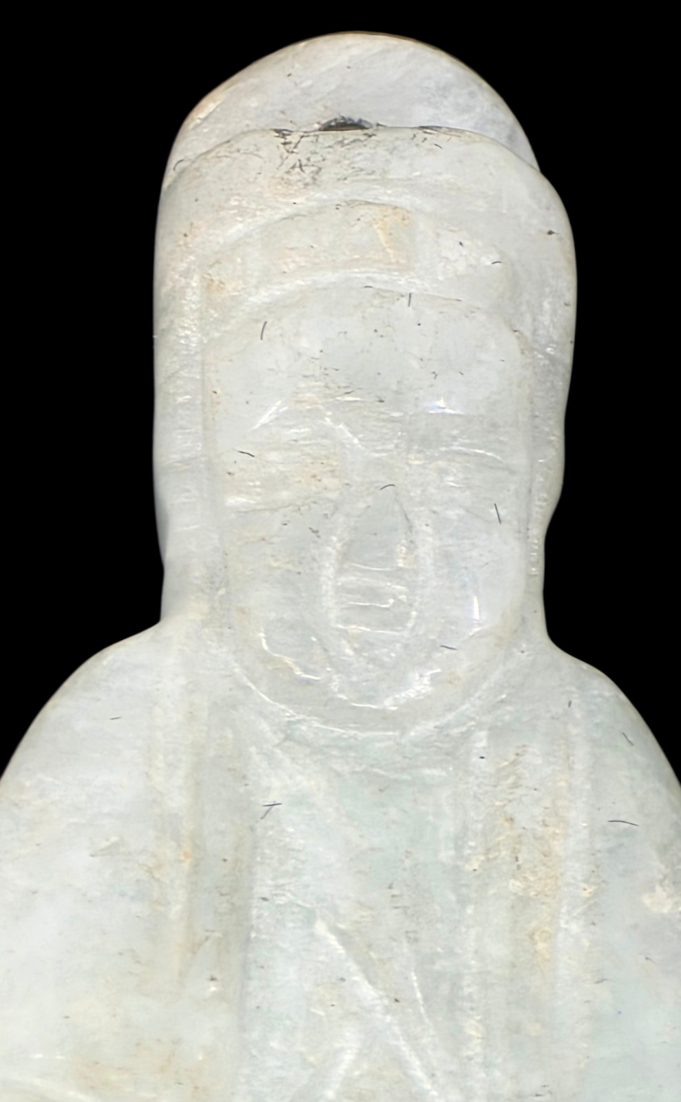 Chinese Hand Carved Icy White Jade Fish Pendant – Symbol of Abundance