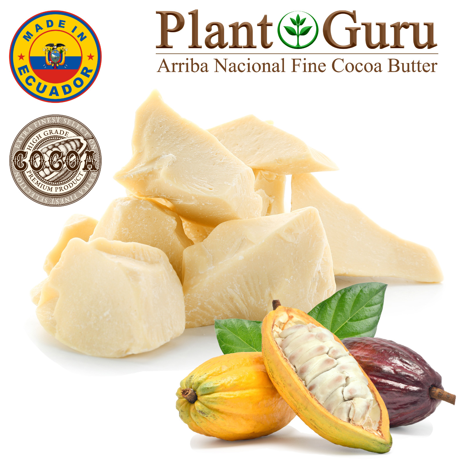 Raw Cocoa Butter 3 lbs 100% Pure Natural Unrefined Organic FOOD GRADE Cacao Bulk