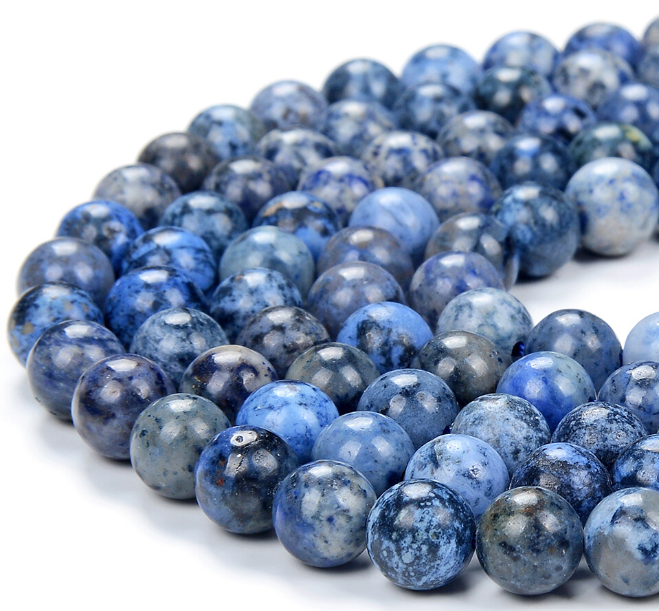 8MM South Africa Blue Dumortierite Gemstone Round Loose Beads (D415)