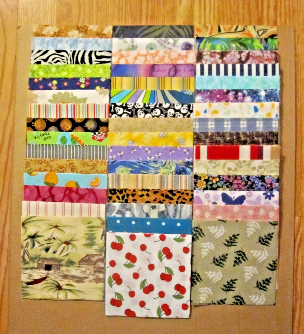 175. Grab Bag 5X5″ Fabric Sq. 2-6pc. Ea. Color/Print. No Solids.