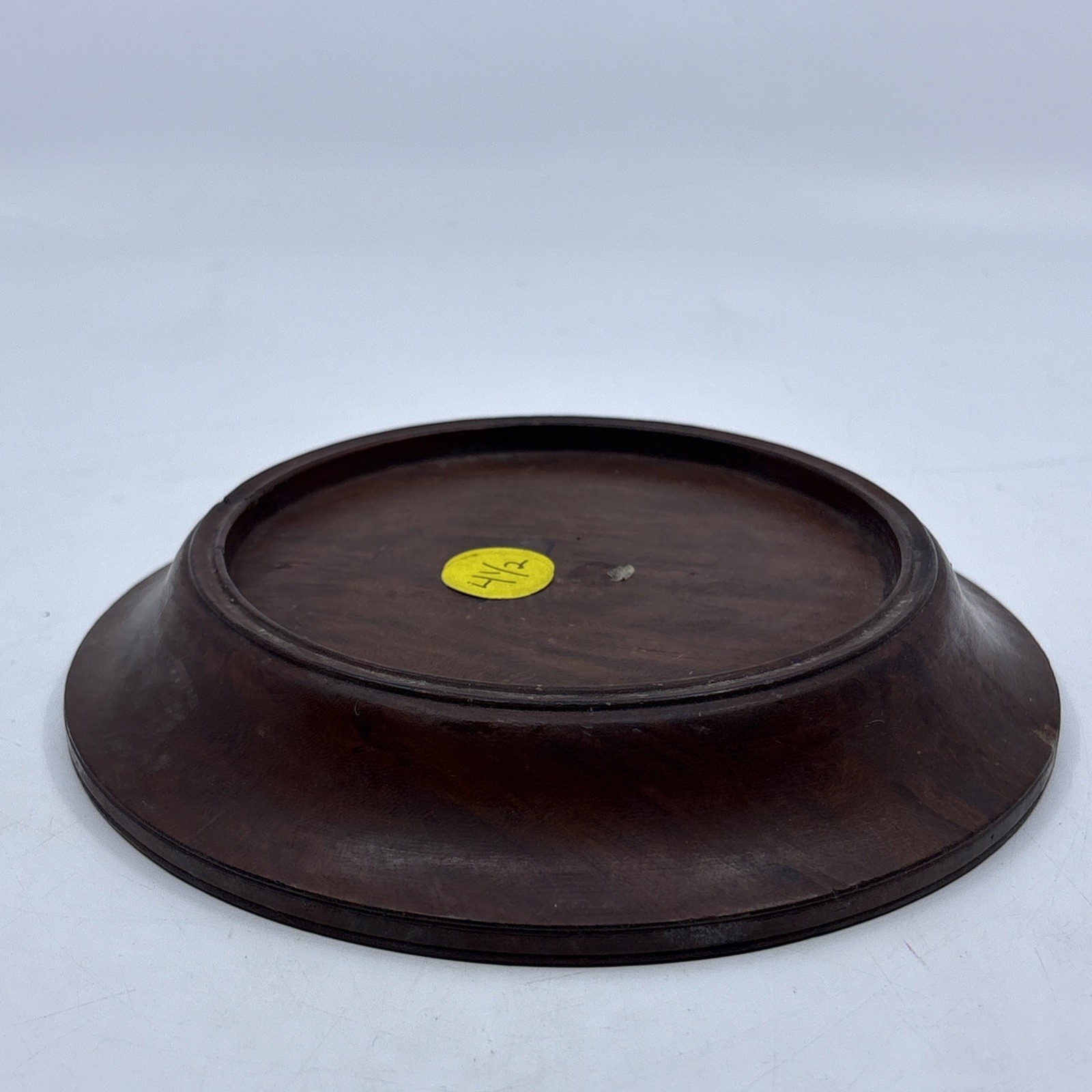 Vtg Chinese Wood Display Stand Vase Plant Asian Lamp Base 4.5″ Inner Diameter