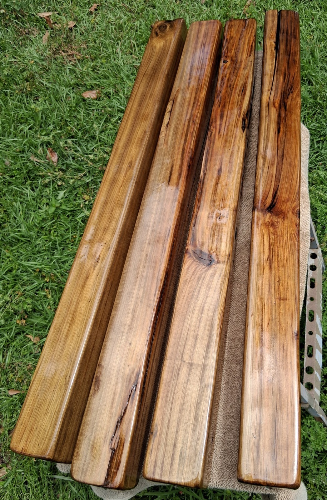 4 pc Finished Desk Table Legs 3″X3″X36″ Authentic Old Growth Sinker Cypress Wood
