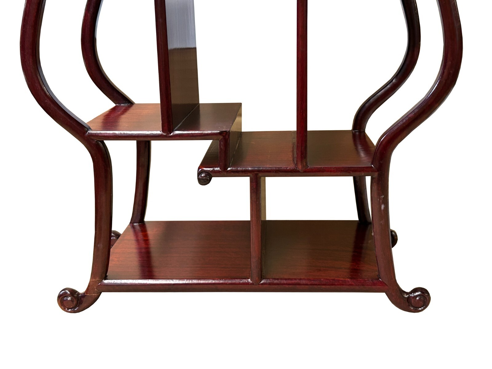 10.5″ Reddish Brown Vase Shape Table Top Layers Curio Display Stand ws4305