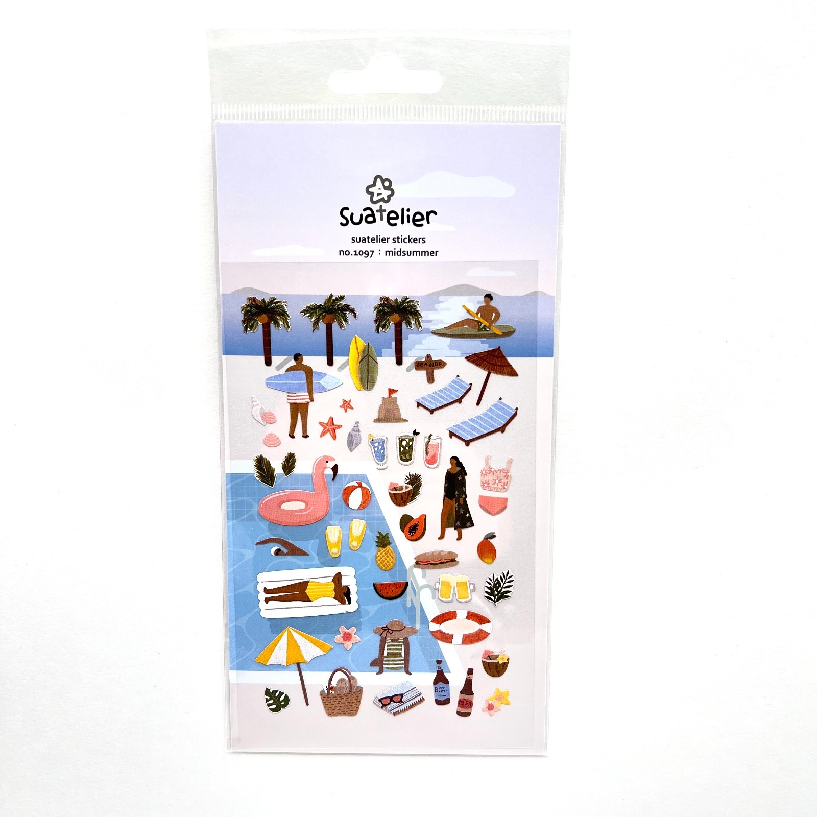 Mid Summer Pool Swimming Stickers Planner Calendar Journaling Scrapbooking