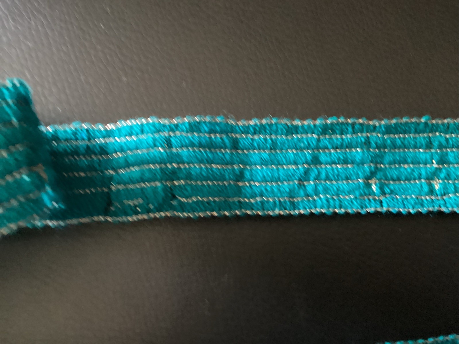 Vintage Jacquard Ribbon Colorful & Metallic Thread Gold Variety 5 Remnants