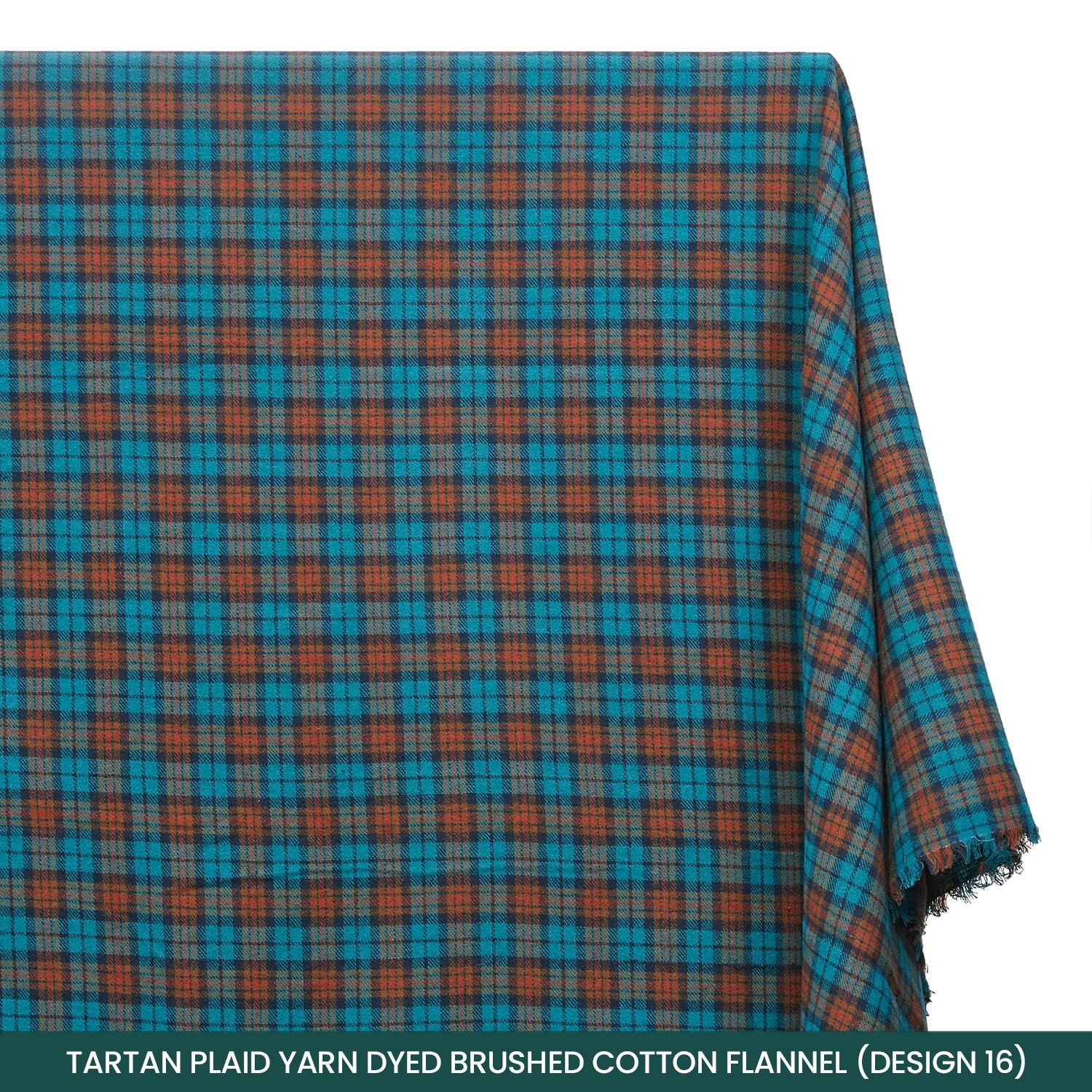 Flannel Brushed Cotton Tartan Plaid Geometric Style 16 Fabric By The Yard