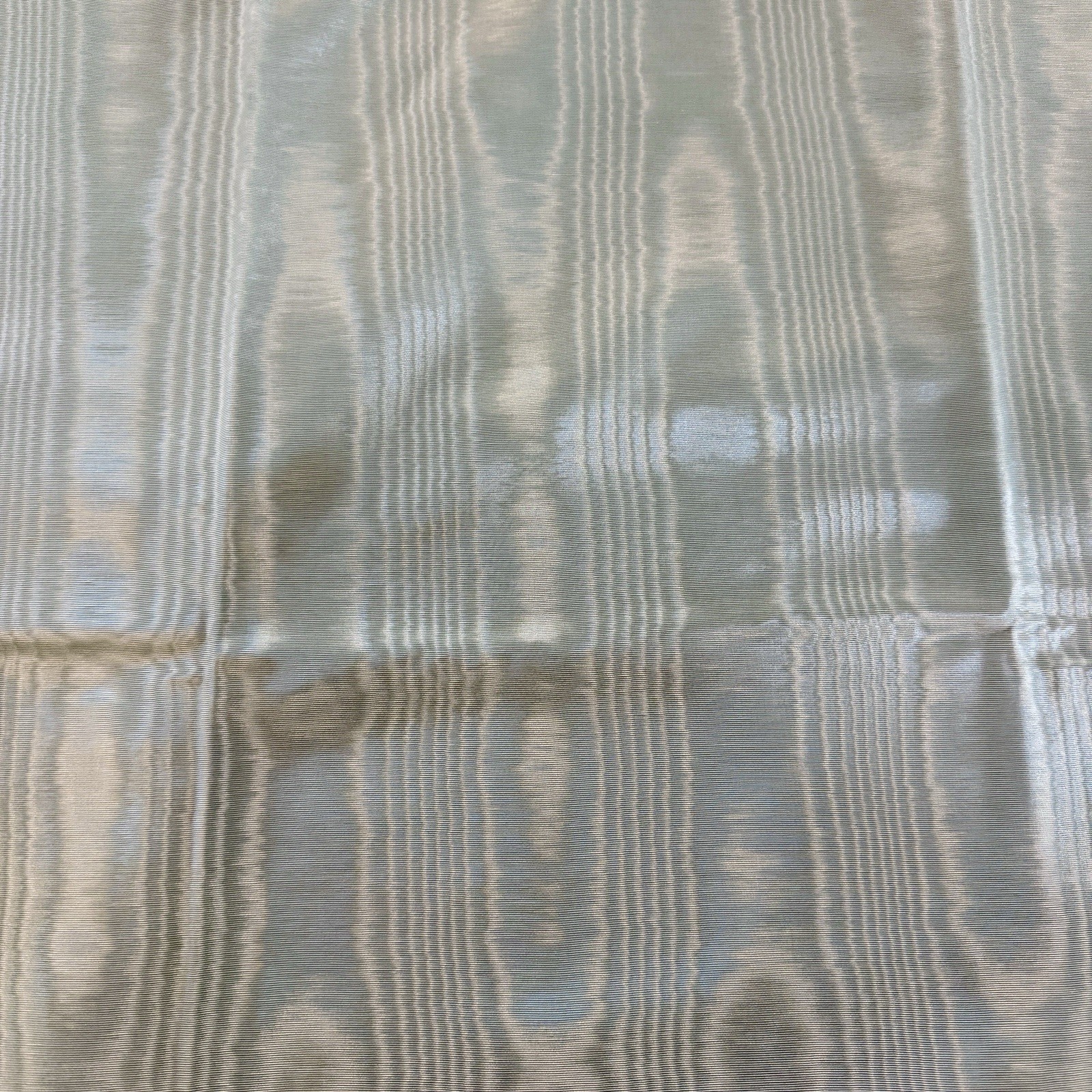 Vintage Celedon Green Moire Wood Grain Fabric Cotton Synthetic Blend 102×49
