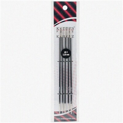 6-inch Double Pointed Knitting Needles with Brass Tips