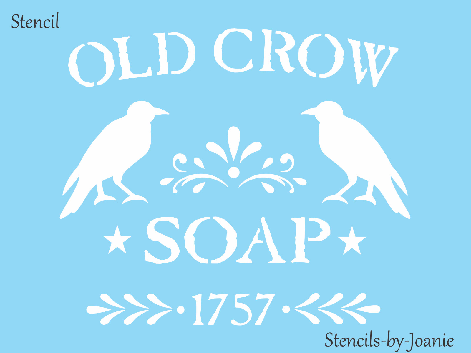 Stencils by Joanie Old Crow Soap Vintage Willow Reusable 7 MIL Mylar DIY Signs