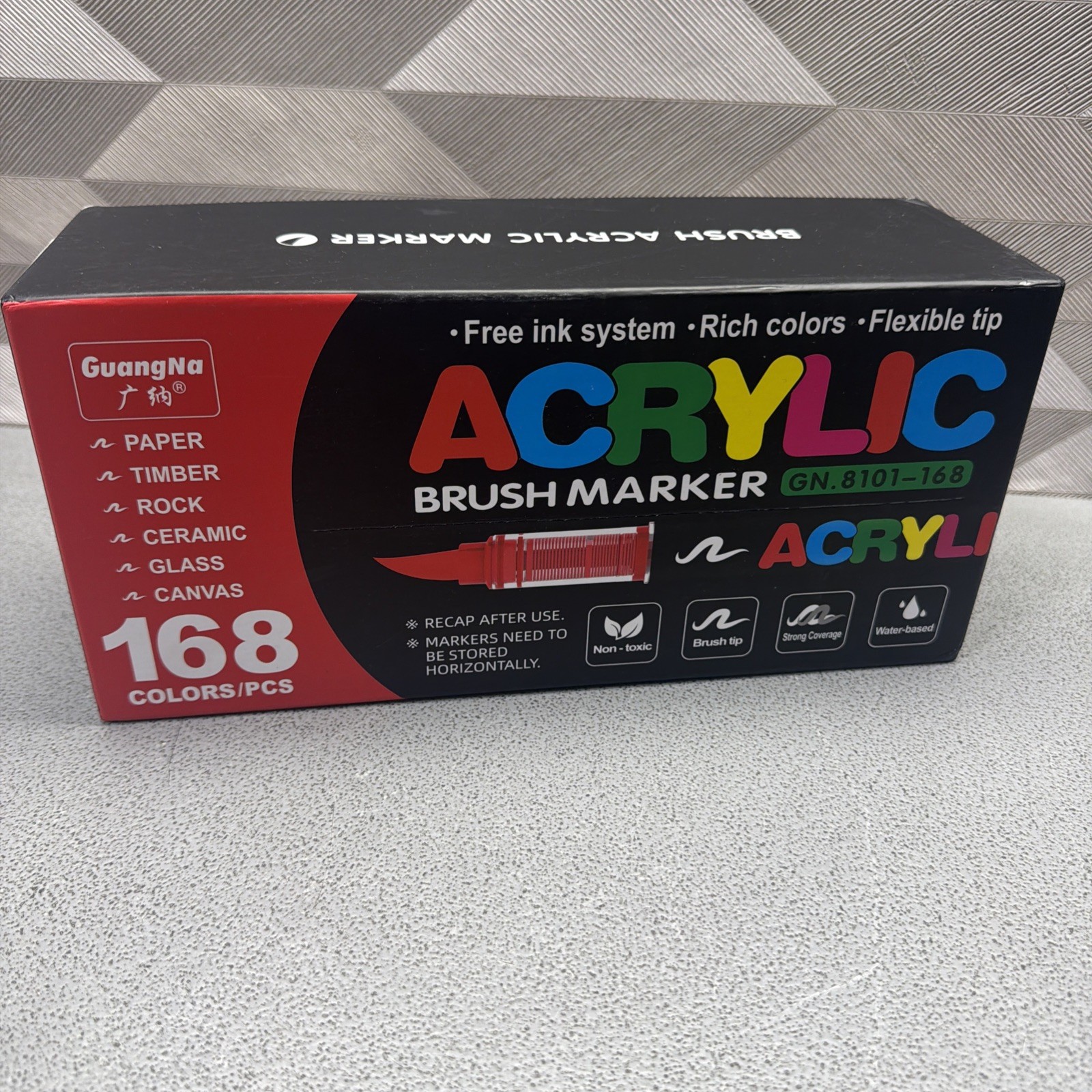 Guangna Acrylic Paint Brush Marker Flexible Tip 168 Pcs ( NEW OTHER )