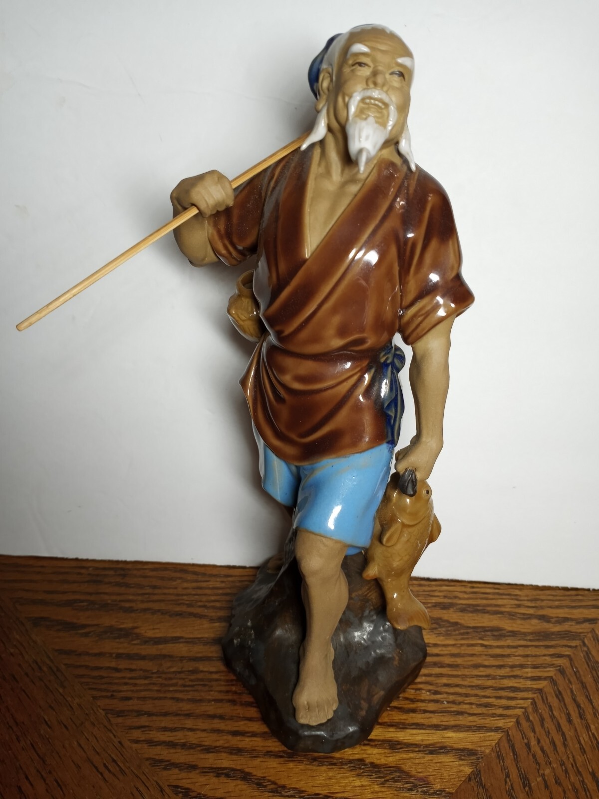 Vintage Shiwan Mudman Fisherman Statue