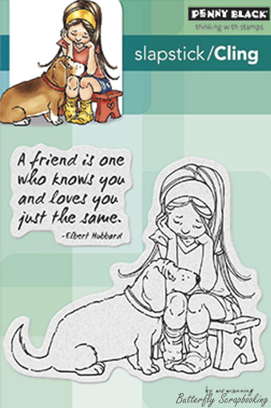 A Friend Knows You, Cling Style Unmounted Stamp Set PENNY BLACK – NEW, 40-292