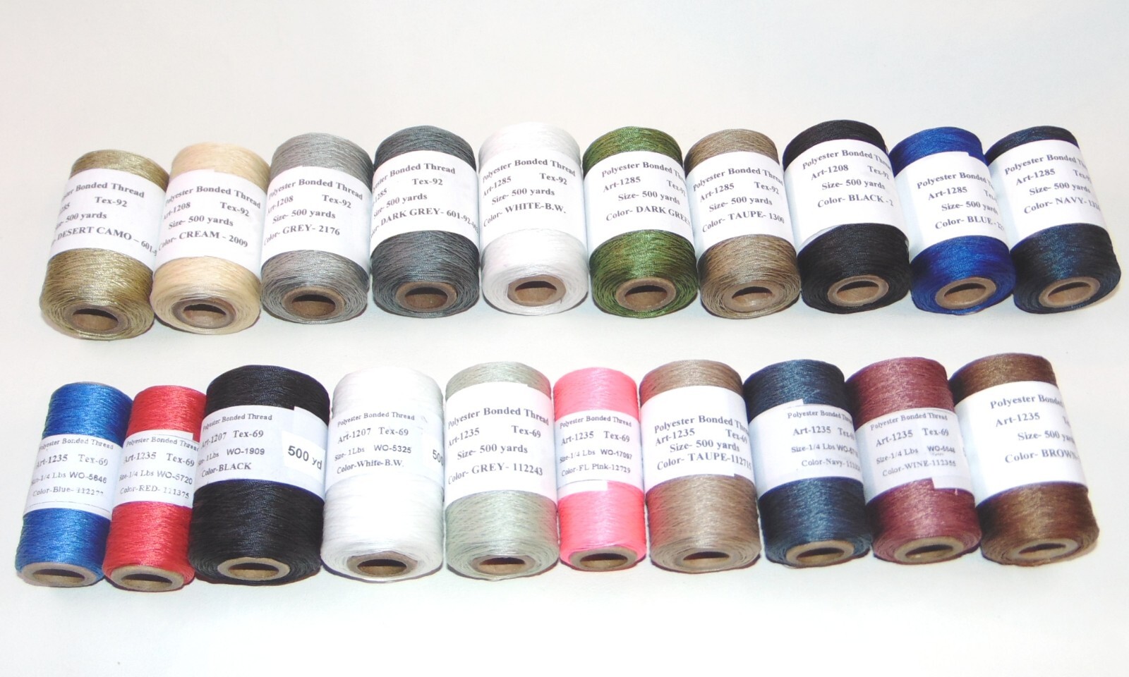 Superior Threads – Quality Bonded Polyester 100, 200 & 500 yd Spool Tex 69 or 92
