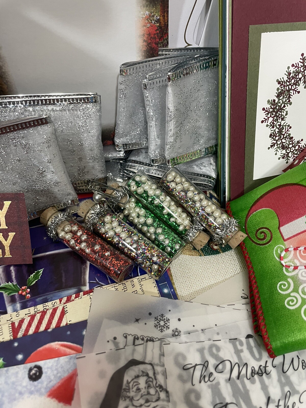 Junk Journal Kit Christmas Paper Crafting Bundle 100+ Piece Ephemera Holiday