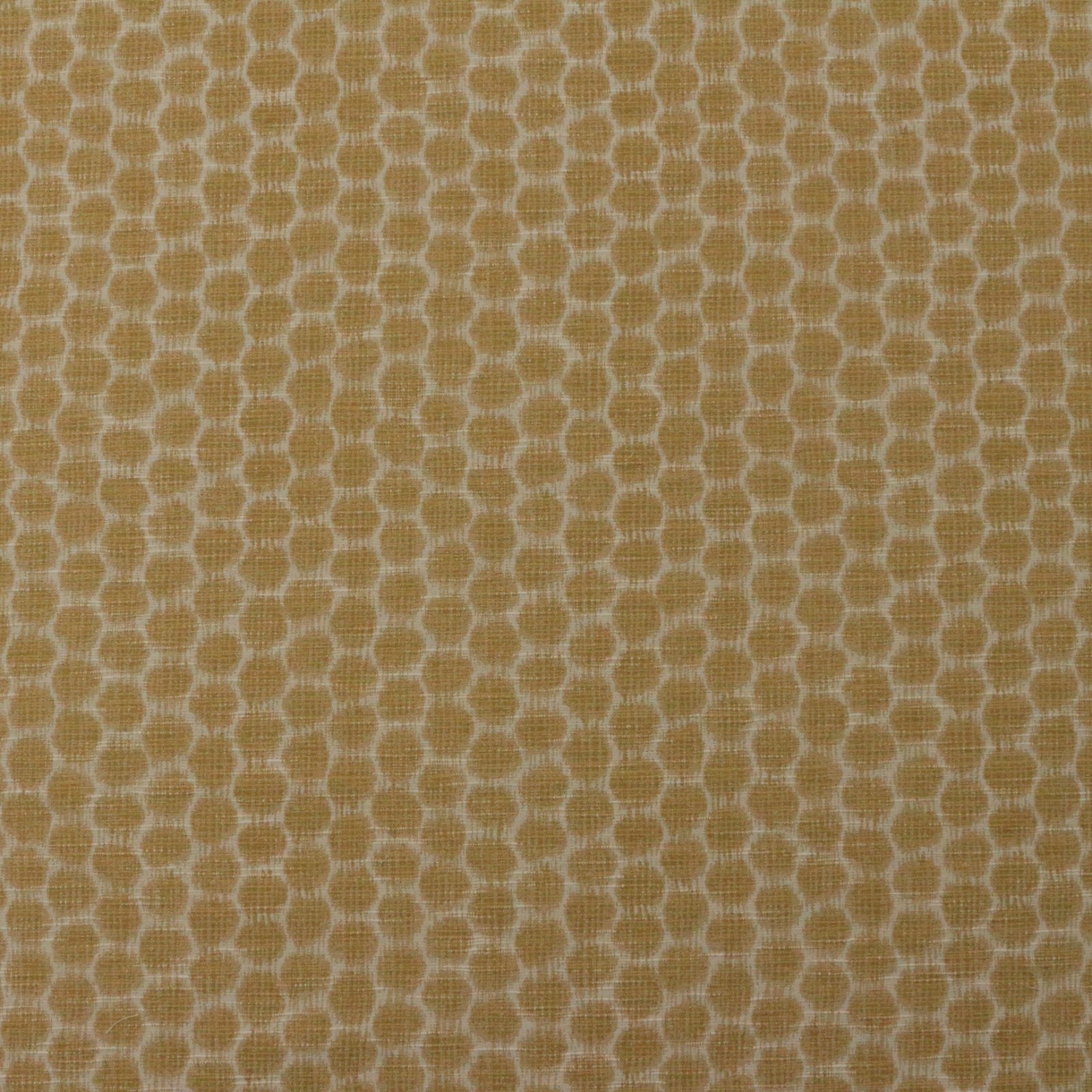 BALLARD DESIGNS MIA DIJON YELLOW CREAM GEOMETRIC HONEYCOMB FABRIC BY YARD 56″W