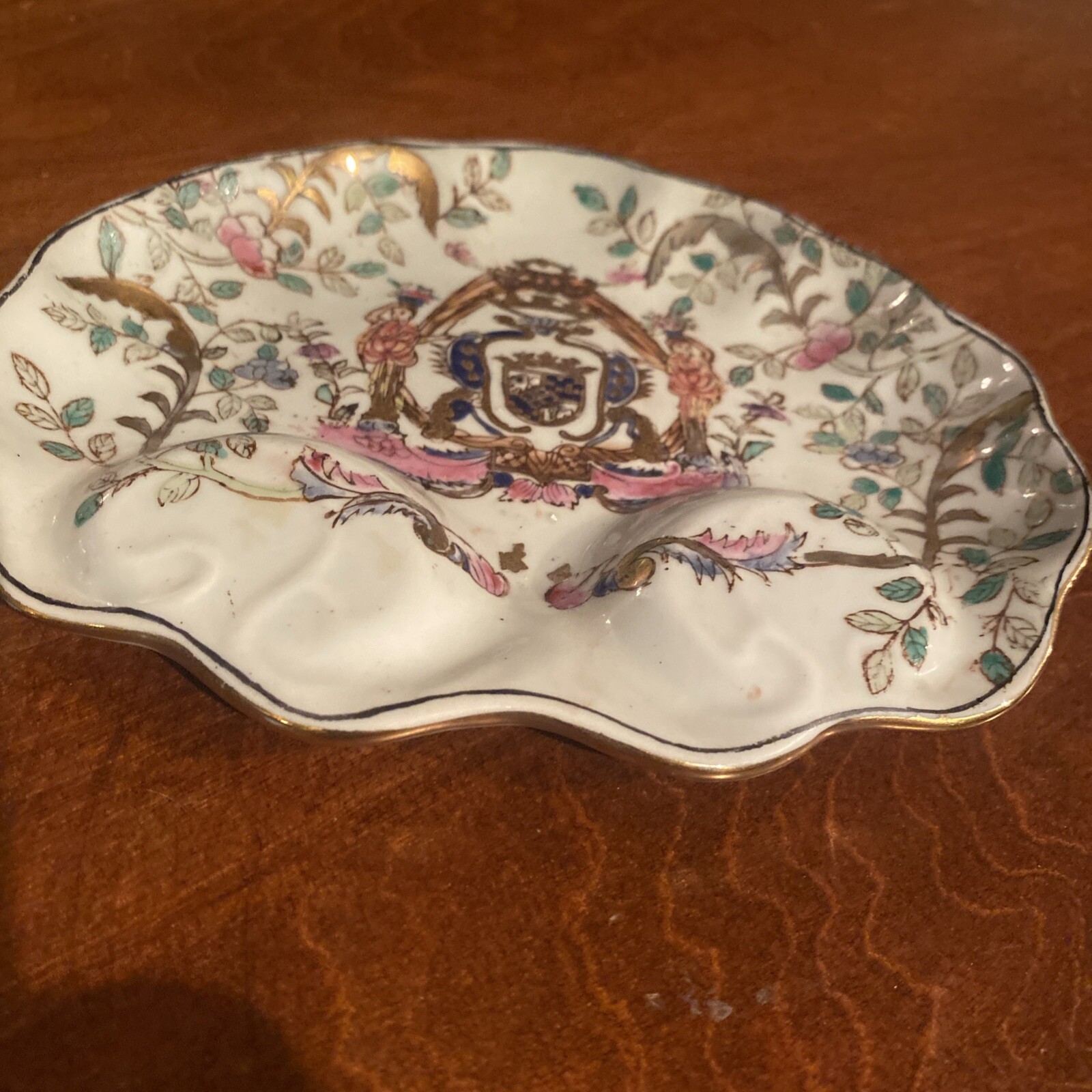 Antique Yong Sheng Armory Trinket Dish Serving Plate Card Tray