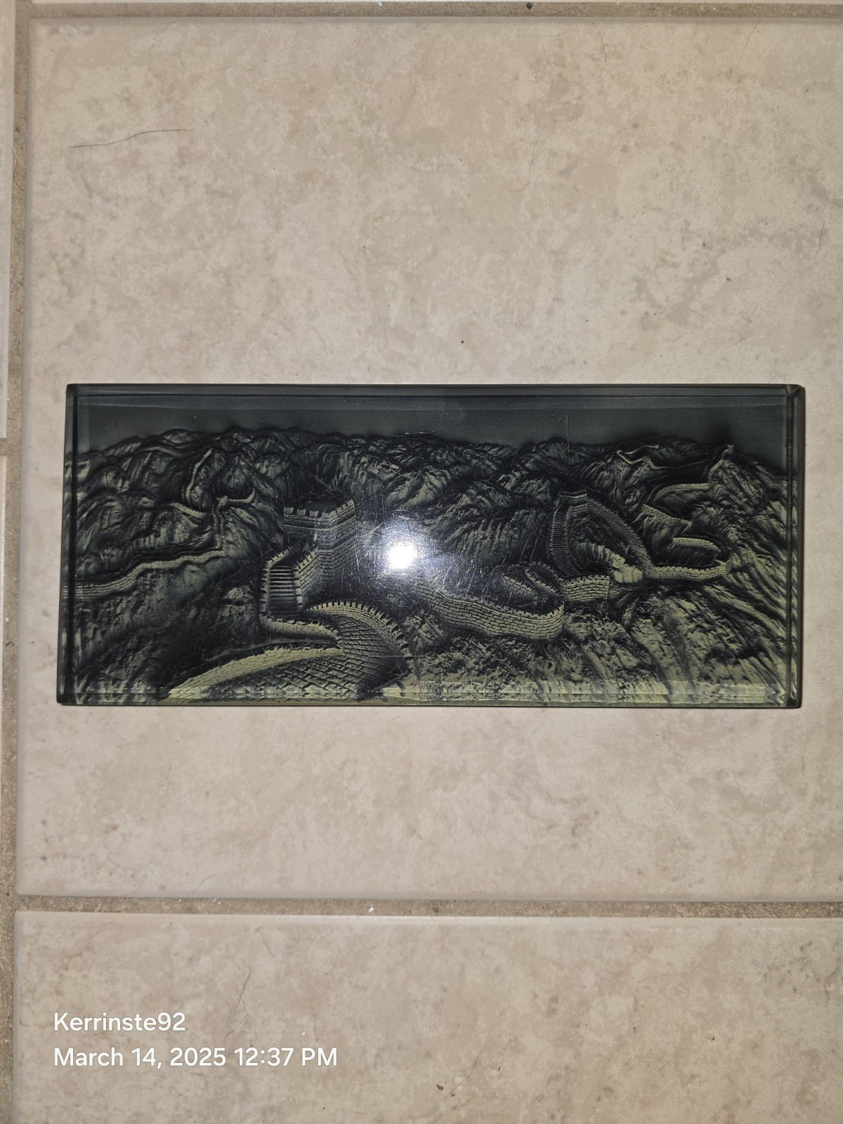 GREAT WALL OF CHINA SCENIC 3D ART STANDING PLAQUE MCM CHINESE DECOR 10″ X 4.5″