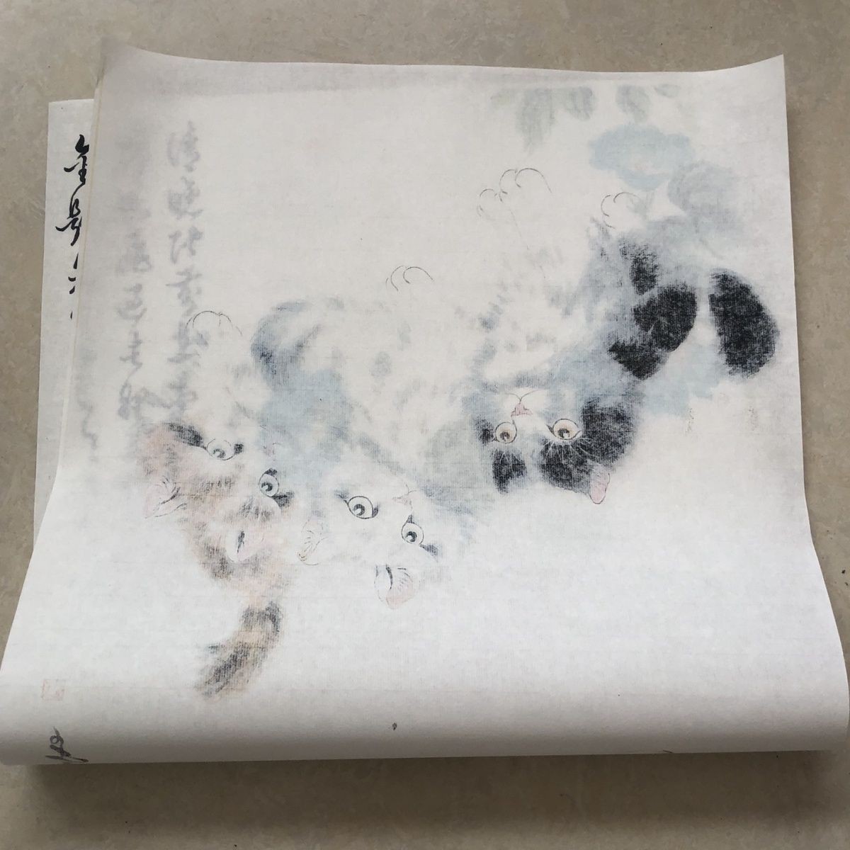 Chinese Style Ink Painting Xuan Paper Scroll Unframed Wall Art Print Home Decor