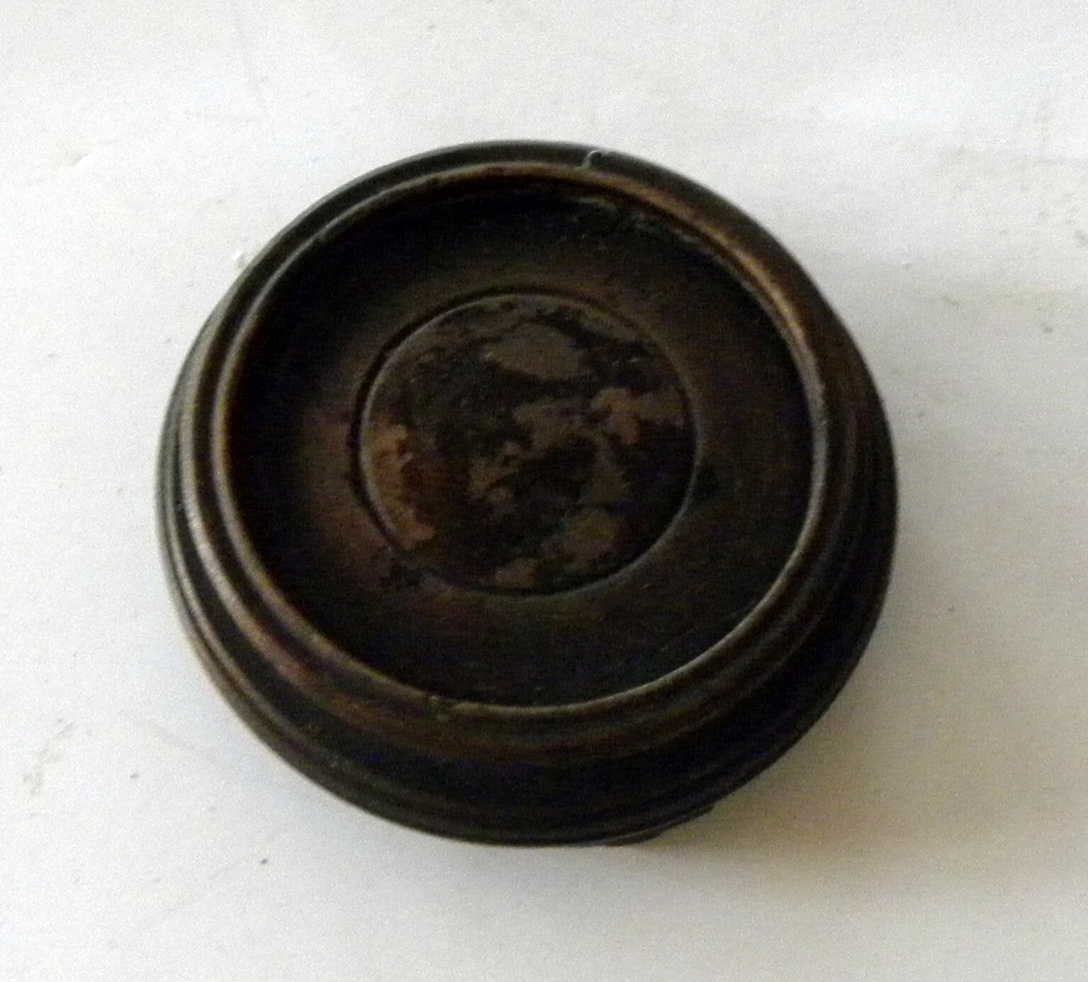 Vintage Footed Wood Pedestal 2.25″ Round Display Base Ginger Jar VASE Stand