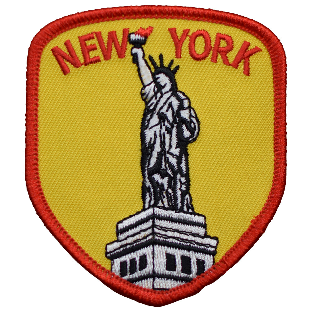 New York Patch – Statue of Liberty, Manhattan, NY Badge 3-1/8″ (Iron on)