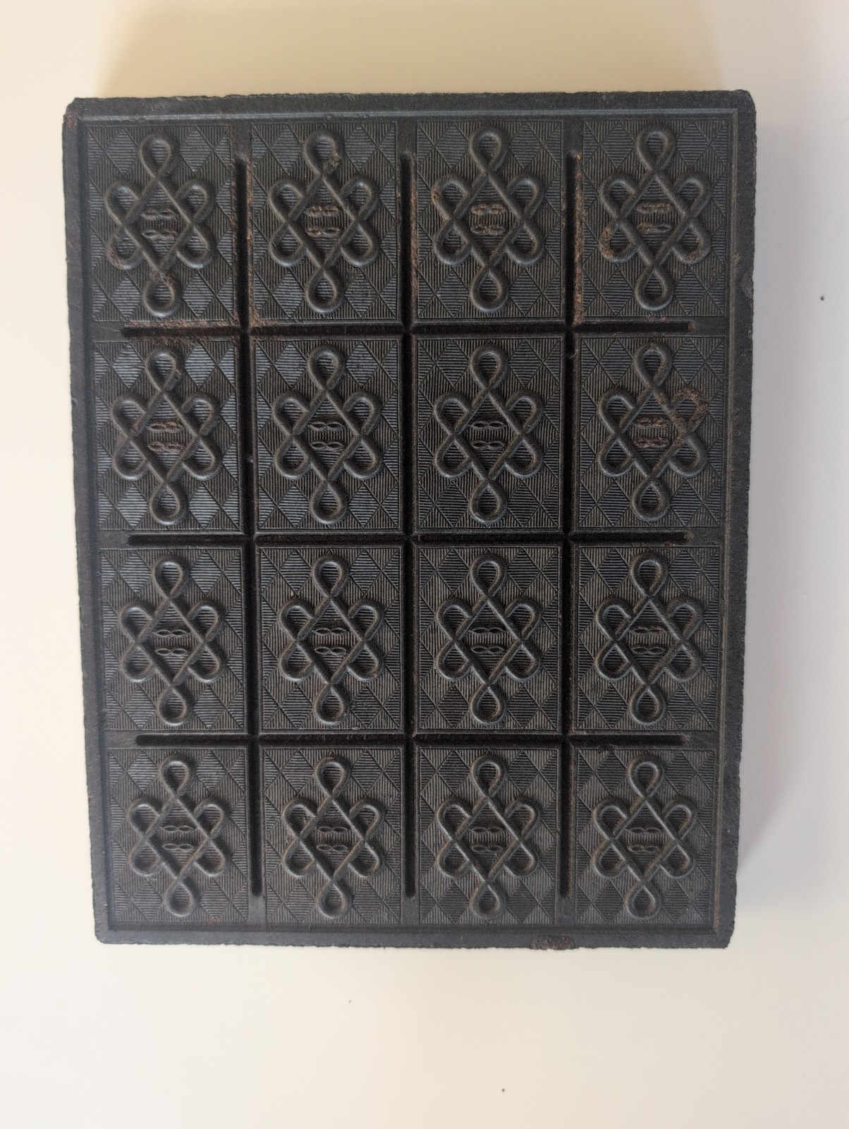 Clean Excellent 1950s Vintage Chinese Black Tea Brick Relief