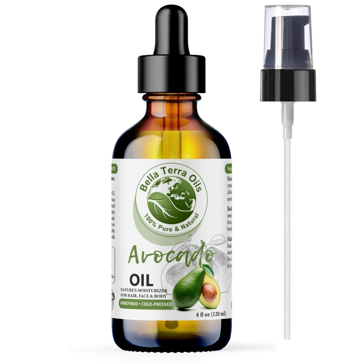 Avocado Oil: Natural, Cold-Pressed, Derived from Premium Avocados