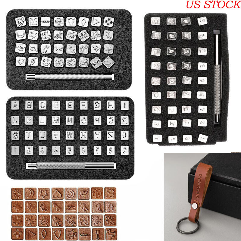 Stamping Leather Kit Craft Carving Saddle Alphabet Number DIY Making Punch Tools