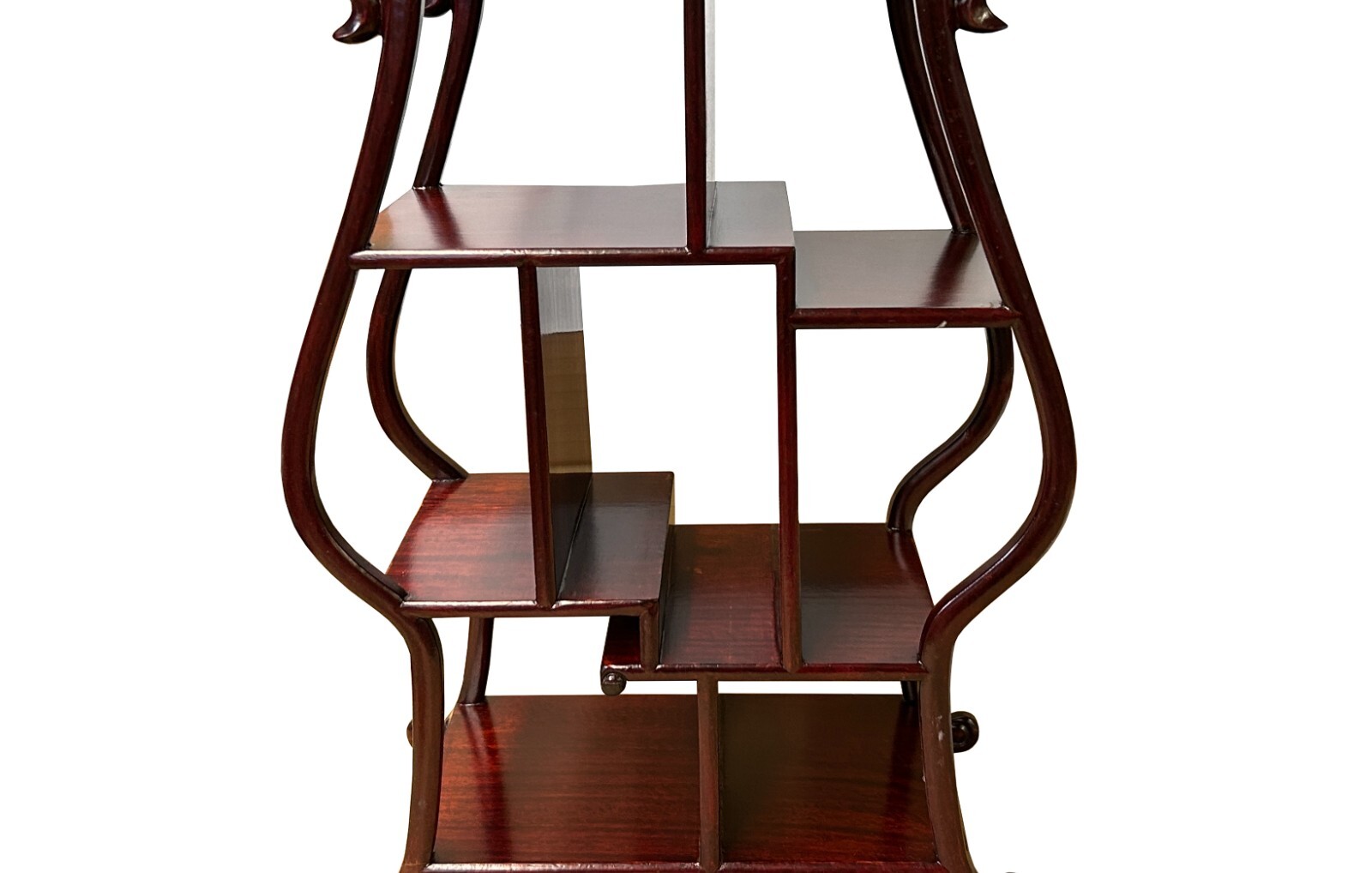 10.5″ Reddish Brown Vase Shape Table Top Layers Curio Display Stand ws4305