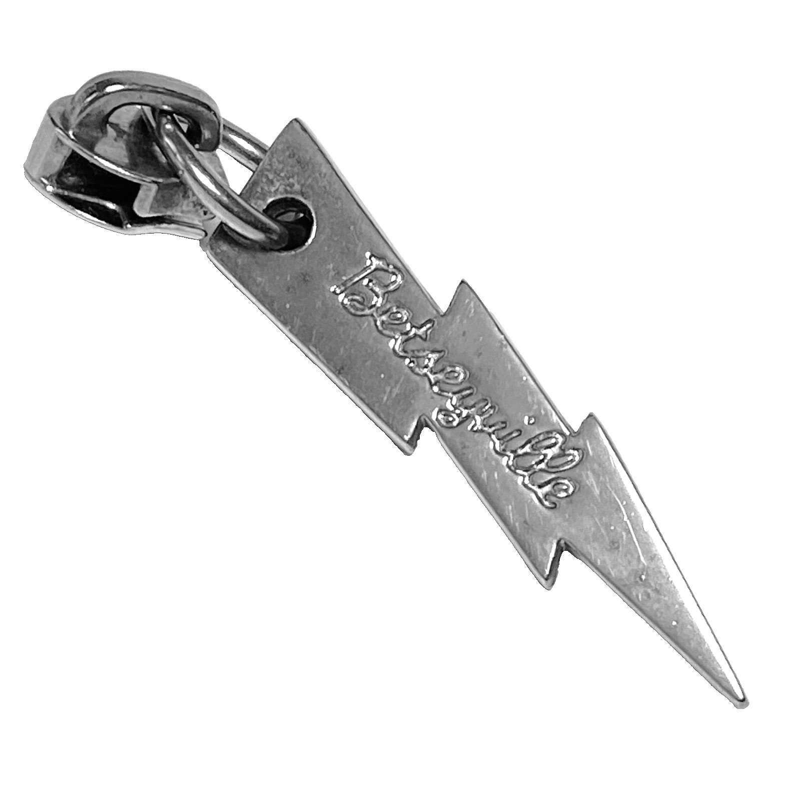 Zipper Pull Y2k Sturdy Silver Metal Lightning Bolt Betsey Johnson Sew Craft k