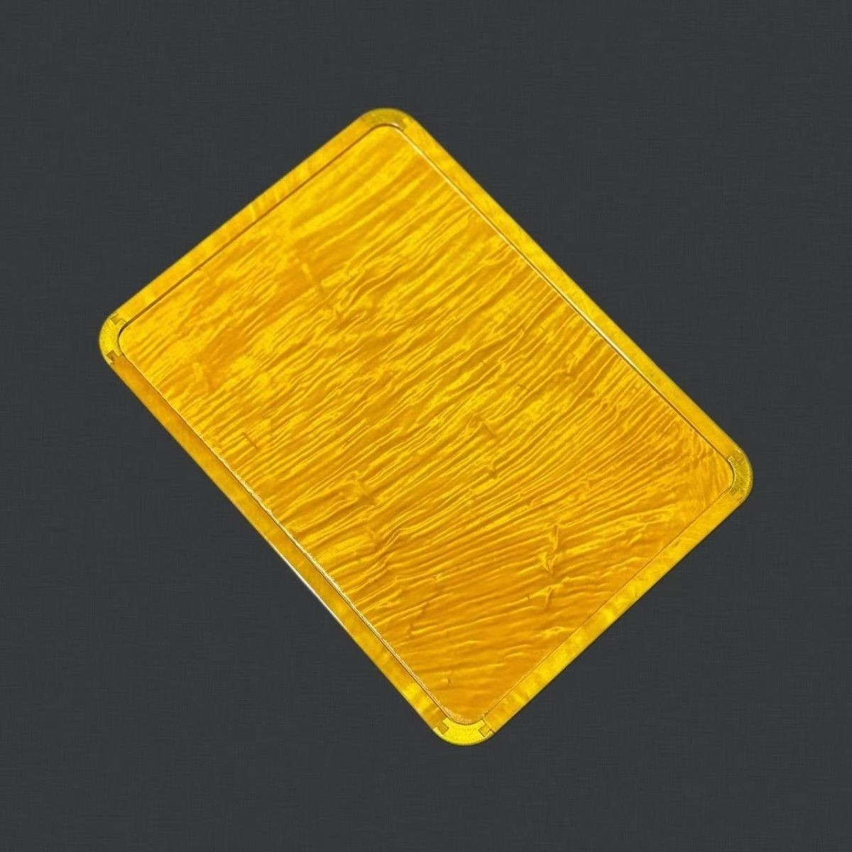 Golden Phoebe Full Water Ripple Tray 30x22x3cm Solid Wood Tea/Candy