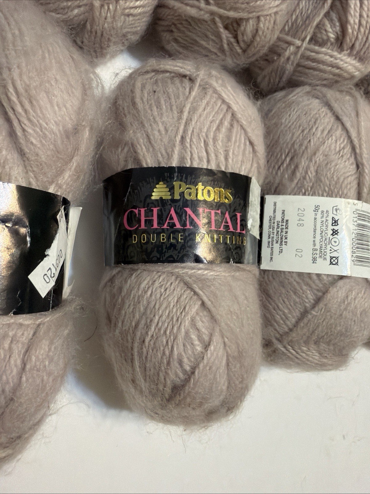 Lot /9 Paton’s Chantal Beige Yarn 40% Acrylic/60%Nylon 2 Different Lots/colors