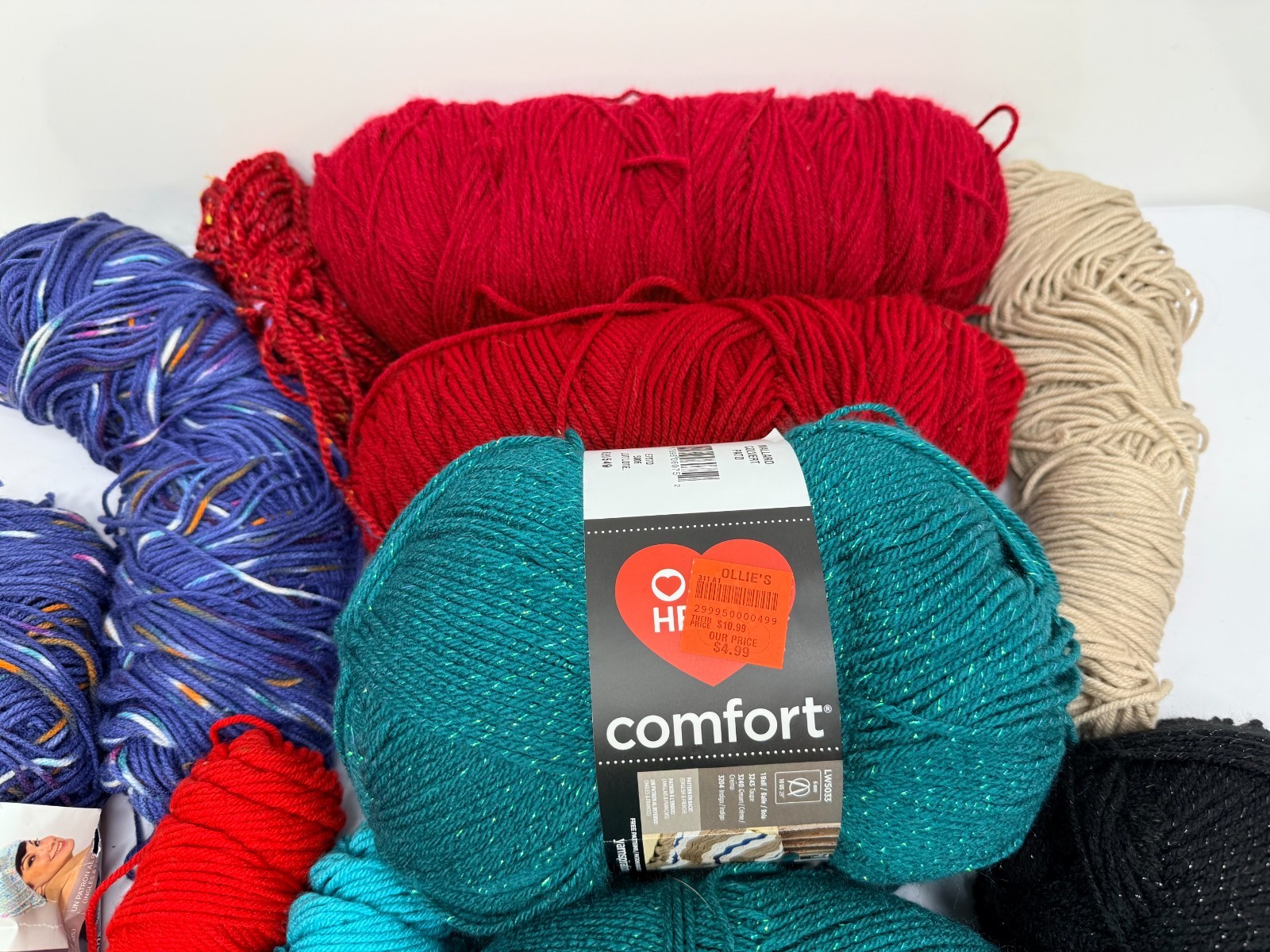Yarn Lot New & pre owned Assorted Colors types Knit Crochet Craft over 5 lbs