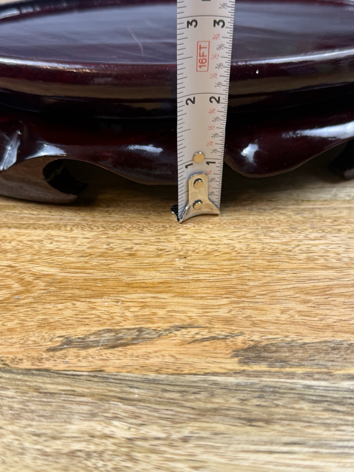 Chinese Rosewood Style Display Stand Pedestal Vase Plant Figurine Base 10”