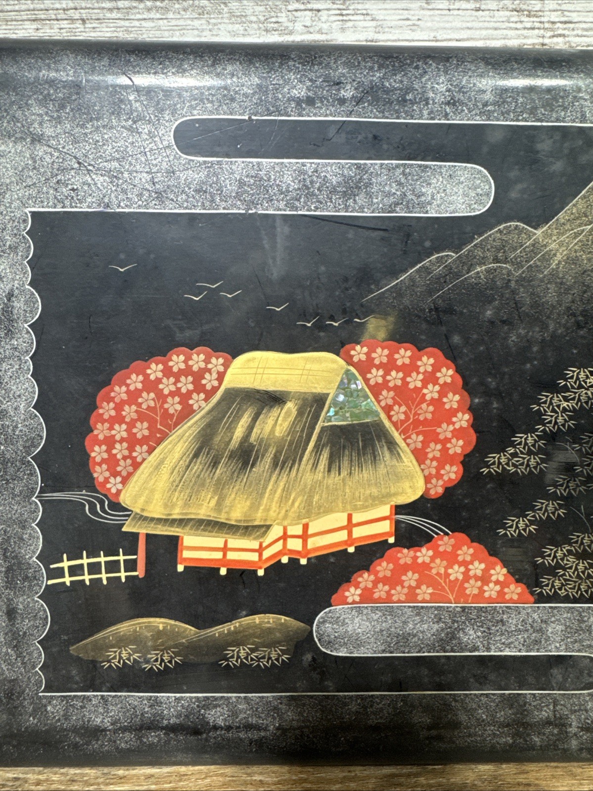 Vintage 1950s Japanese Photo Album – Black Lacquer