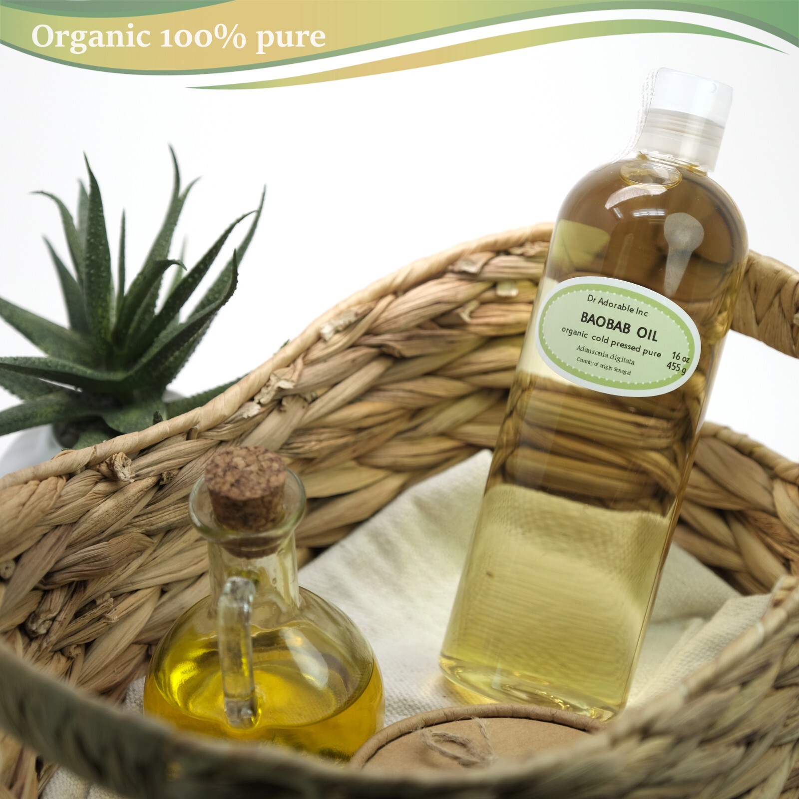 ORGANIC BAOBAB CARRIER OIL BY DR.ADORABLE 100 % PURE COLD PRESSED 2OZ TO GALLON