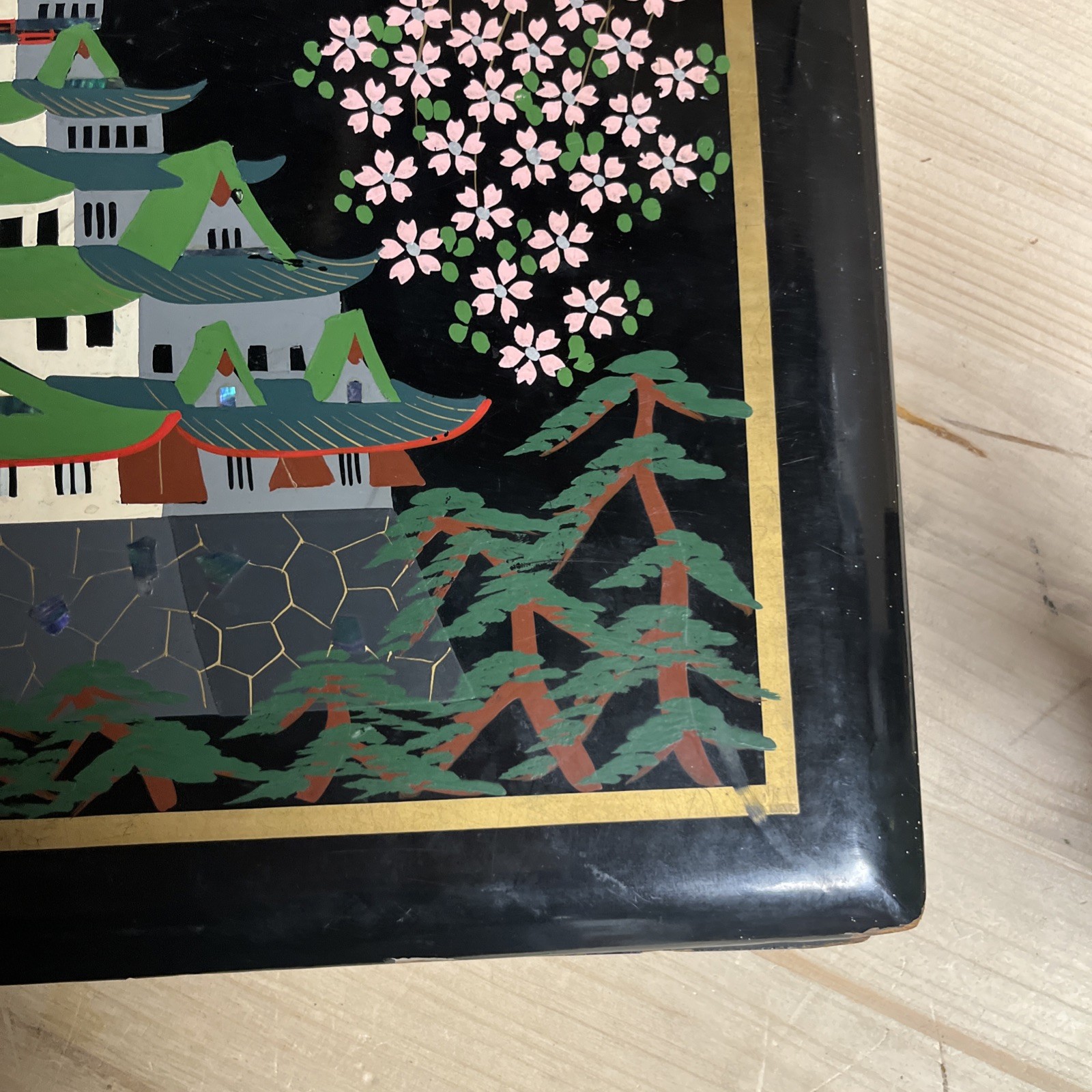 Vintage 1950s Japanese Photo Album – Black Lacquer