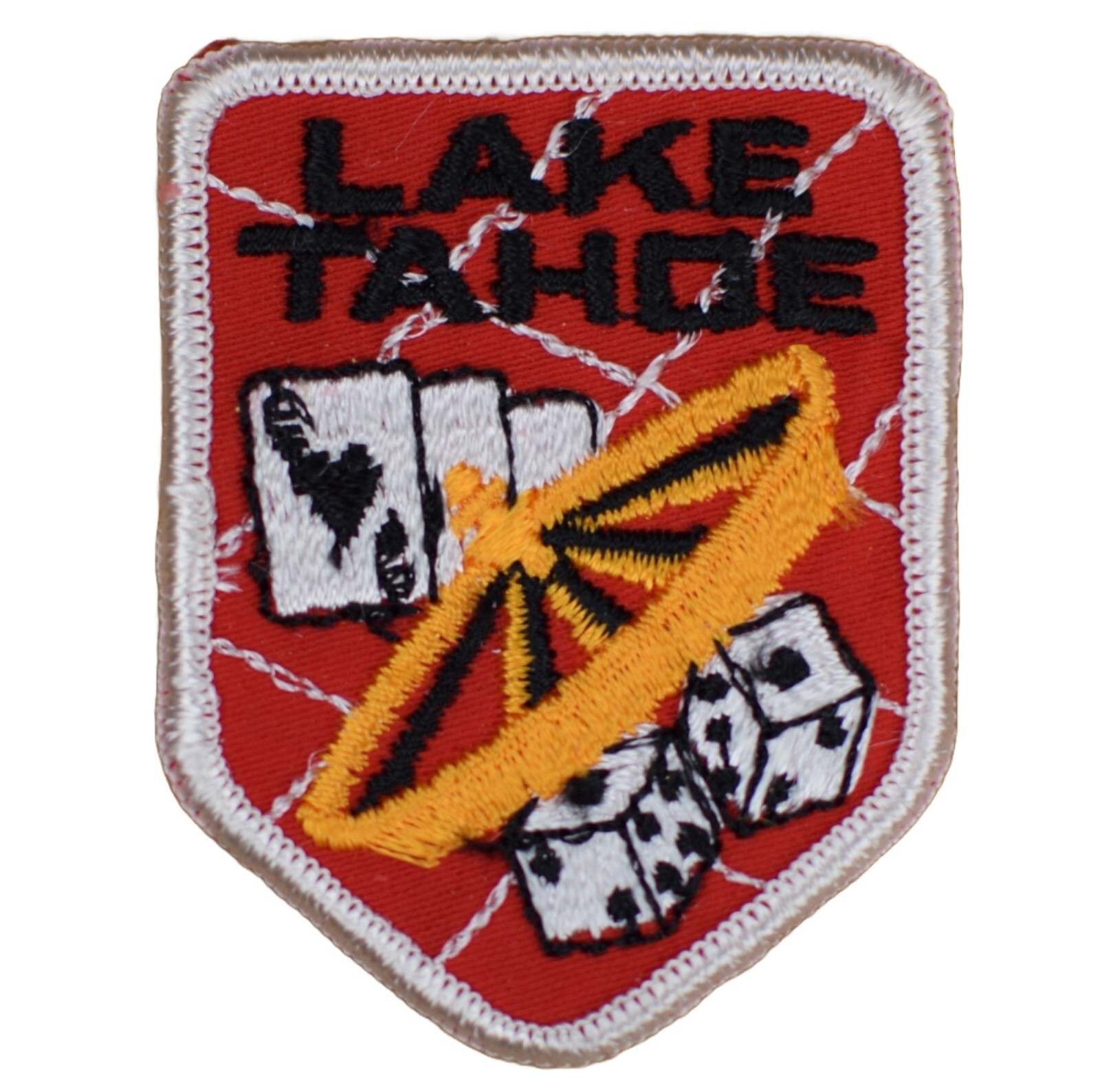 Vintage Lake Tahoe Patch – Gambling Casino Dice Roulette Nevada 2.75″ (Sew on)