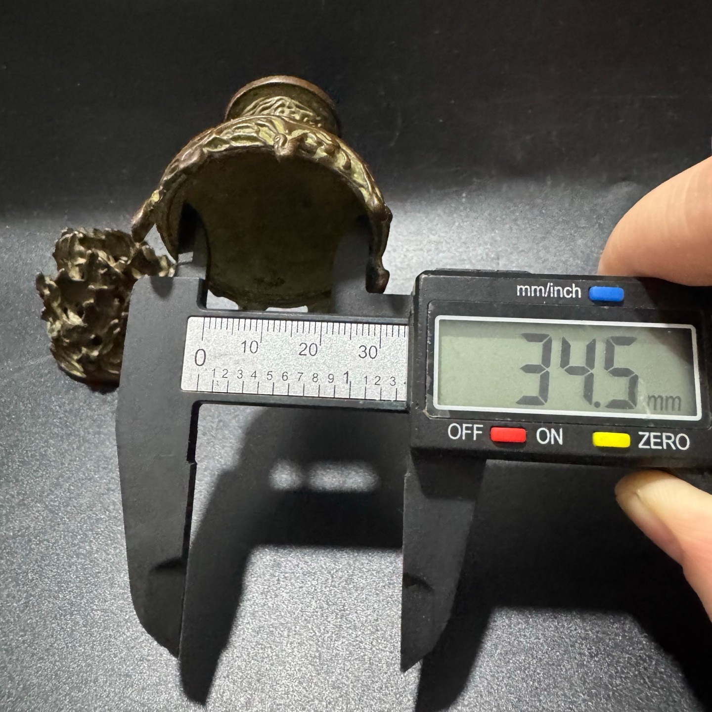 Patinated Bronze Mini Boshan Incense Burner Chinese Antique Hollow Censer Orname