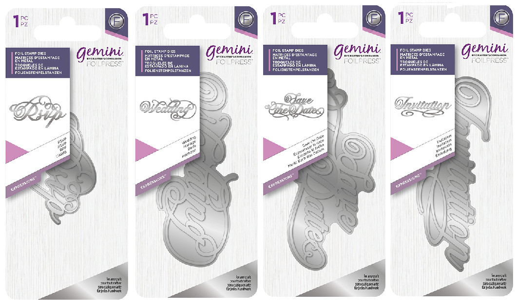 NEW Crafter’s Companion – Gemini – Foil Stamp Die – Word – YOU PICK