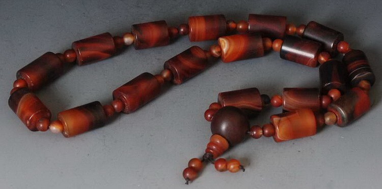 Charm China red Agate Beads Necklace! Ethnic style Simple and elegant string