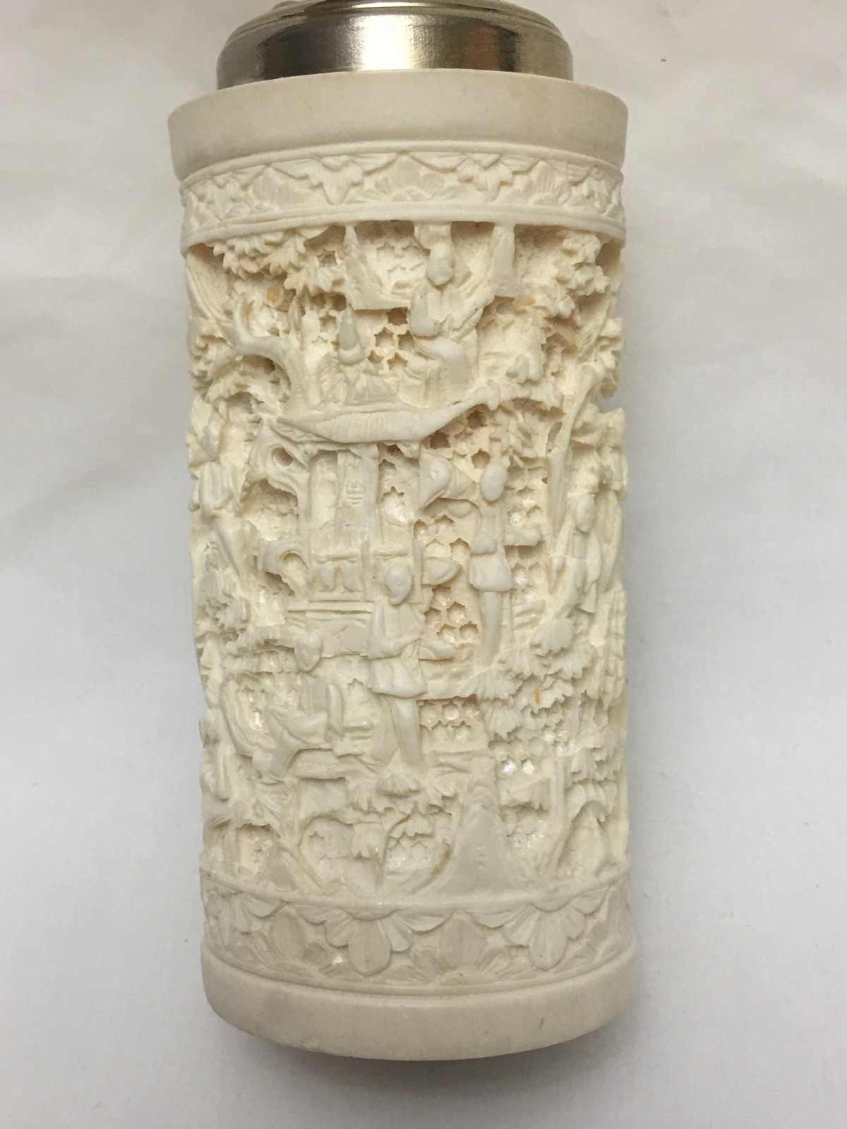 Chinese Carved Resin Pepper Grinder