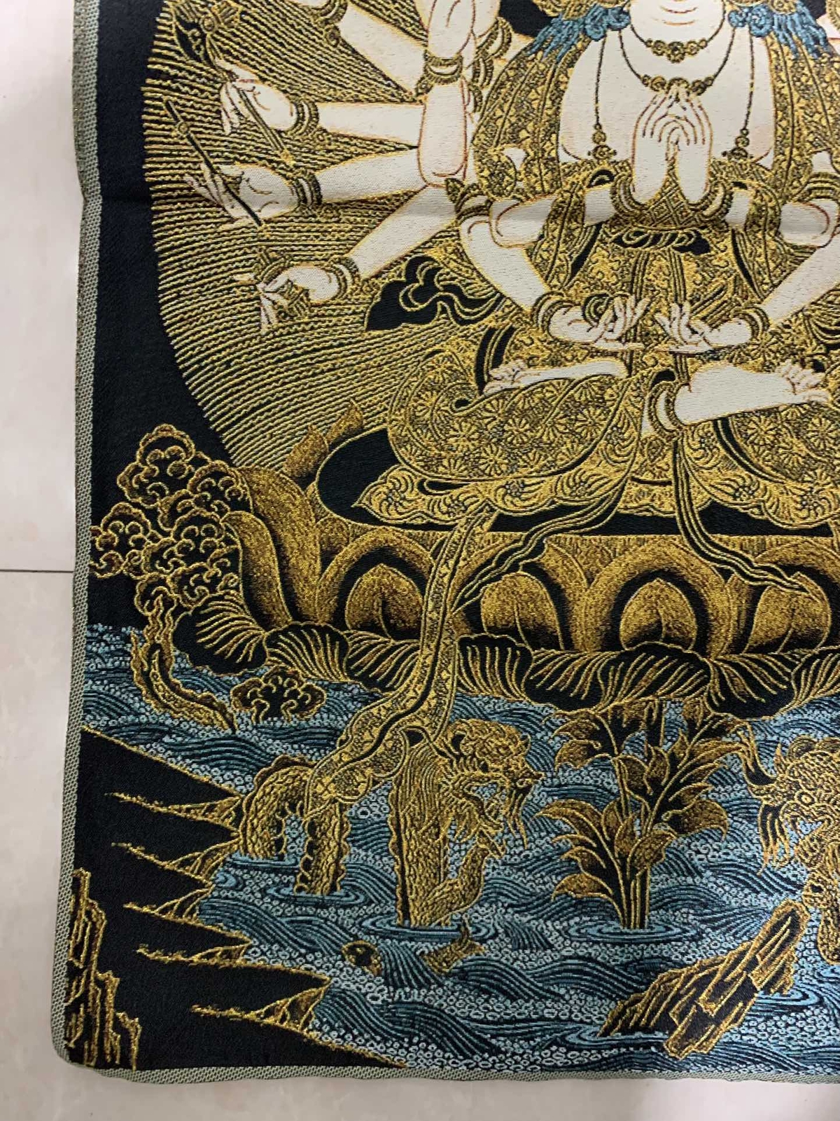 36″ Tibet Tibetan Cloth Silk Samantabhadra Bodhisattva Tangka Thangka Mural 26